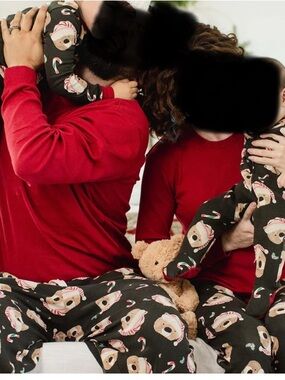 Burt’s Bees Candy Cane Bears matching family pajamas: ML, WM, 5T, 3-6 mo.